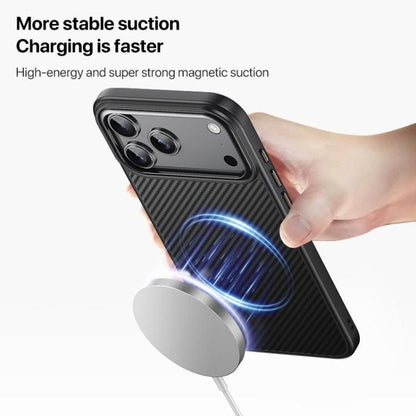 Kevlar Fiber Texture Shockproof Magnetic Phone Case, For iPhone 18 Pro, For iPhone 18 Pro Max, For iPhone 17e / 16e, For iPhone 17 Pro Max, For iPhone 17 Pro, For iPhone 17, For iPhone Air, For iPhone 16 Pro Max, For iPhone 16 Pro, For iPhone 16 Plus  ...