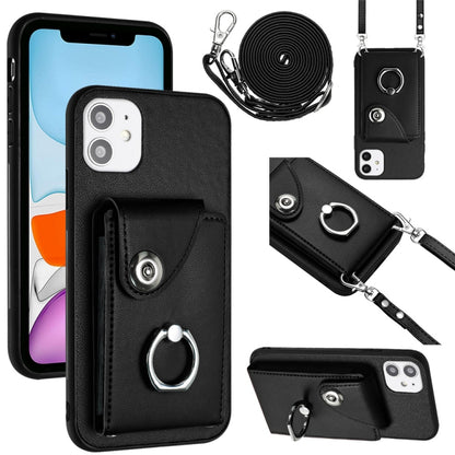 Organ Card Bag Ring Holder Phone Case with Long Lanyard