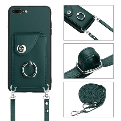 Organ Card Bag Ring Holder Phone Case with Long Lanyard, For iPhone 8 Plus / 7 Plus