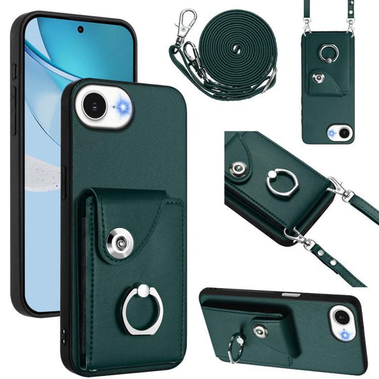 Organ Card Bag Ring Holder Phone Case with Long Lanyard, For iPhone 17e / 16e, For iPhone 17 Pro Max, For iPhone 17 Pro, For iPhone 17, For iPhone Air, For iPhone 16 Pro Max, For iPhone 16 Pro, For iPhone 16 Plus, For iPhone 16, For iPhone 15 Pro Max