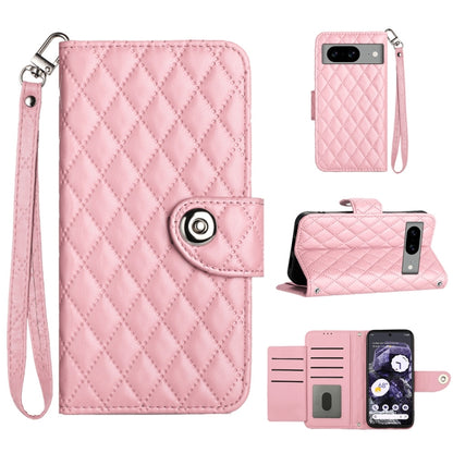 Rhombic Texture Flip Leather Phone Case with Lanyard, For Google Pixel 11 Pro XL, For Google Pixel 11 Pro / 11, For Google Pixel 10 Pro XL 5G Global, For Google Pixel 10 5G Global, For Google Pixel 9a, For Google Pixel 9 Pro XL                         ...