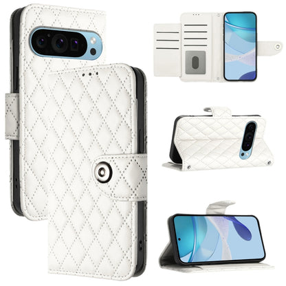 Rhombic Texture Flip Leather Phone Case with Lanyard, For Google Pixel 11 Pro XL, For Google Pixel 11 Pro / 11, For Google Pixel 10 Pro XL 5G Global, For Google Pixel 10 5G Global, For Google Pixel 9a, For Google Pixel 9 Pro XL                         ...