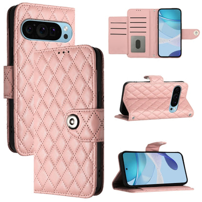 Rhombic Texture Flip Leather Phone Case with Lanyard, For Google Pixel 11 Pro XL, For Google Pixel 11 Pro / 11, For Google Pixel 10 Pro XL 5G Global, For Google Pixel 10 5G Global, For Google Pixel 9a, For Google Pixel 9 Pro XL                         ...