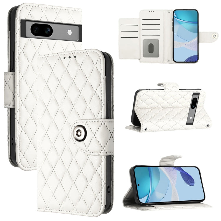 Rhombic Texture Flip Leather Phone Case with Lanyard, For Google Pixel 11 Pro XL, For Google Pixel 11 Pro / 11, For Google Pixel 10 Pro XL 5G Global, For Google Pixel 10 5G Global, For Google Pixel 9a, For Google Pixel 9 Pro XL                         ...