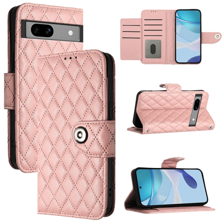 Rhombic Texture Flip Leather Phone Case with Lanyard, For Google Pixel 11 Pro XL, For Google Pixel 11 Pro / 11, For Google Pixel 10 Pro XL 5G Global, For Google Pixel 10 5G Global, For Google Pixel 9a, For Google Pixel 9 Pro XL                         ...