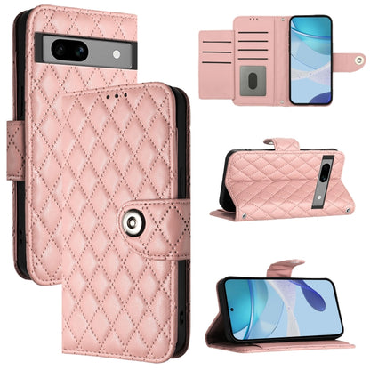 Rhombic Texture Flip Leather Phone Case with Lanyard, For Google Pixel 11 Pro XL, For Google Pixel 11 Pro / 11, For Google Pixel 10 Pro XL 5G Global, For Google Pixel 10 5G Global, For Google Pixel 9a, For Google Pixel 9 Pro XL                         ...