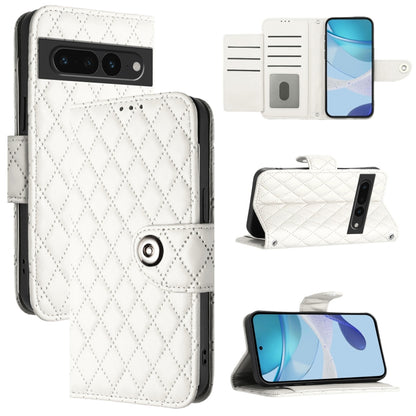 Rhombic Texture Flip Leather Phone Case with Lanyard, For Google Pixel 11 Pro XL, For Google Pixel 11 Pro / 11, For Google Pixel 10 Pro XL 5G Global, For Google Pixel 10 5G Global, For Google Pixel 9a, For Google Pixel 9 Pro XL                         ...