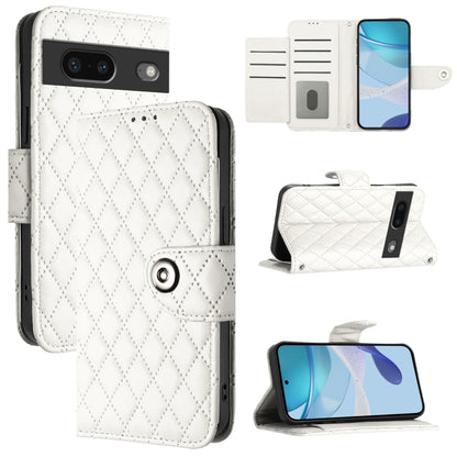 Rhombic Texture Flip Leather Phone Case with Lanyard, For Google Pixel 11 Pro XL, For Google Pixel 11 Pro / 11, For Google Pixel 10 Pro XL 5G Global, For Google Pixel 10 5G Global, For Google Pixel 9a, For Google Pixel 9 Pro XL                         ...