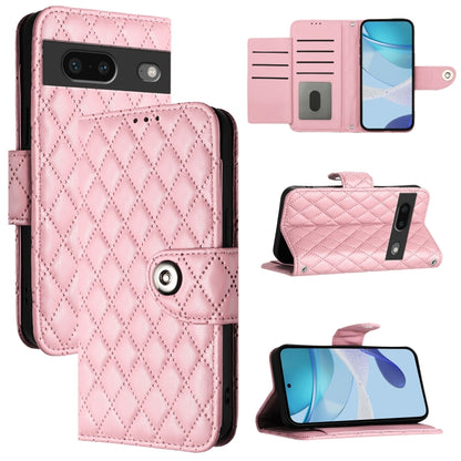 Rhombic Texture Flip Leather Phone Case with Lanyard, For Google Pixel 11 Pro XL, For Google Pixel 11 Pro / 11, For Google Pixel 10 Pro XL 5G Global, For Google Pixel 10 5G Global, For Google Pixel 9a, For Google Pixel 9 Pro XL                         ...