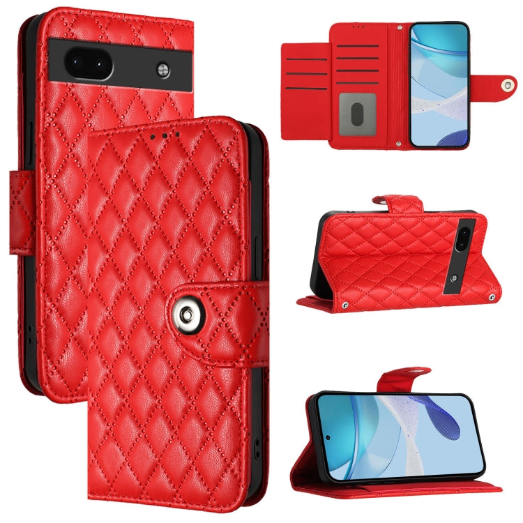 Rhombic Texture Flip Leather Phone Case with Lanyard, For Google Pixel 11 Pro XL, For Google Pixel 11 Pro / 11, For Google Pixel 10 Pro XL 5G Global, For Google Pixel 10 5G Global, For Google Pixel 9a, For Google Pixel 9 Pro XL                         ...