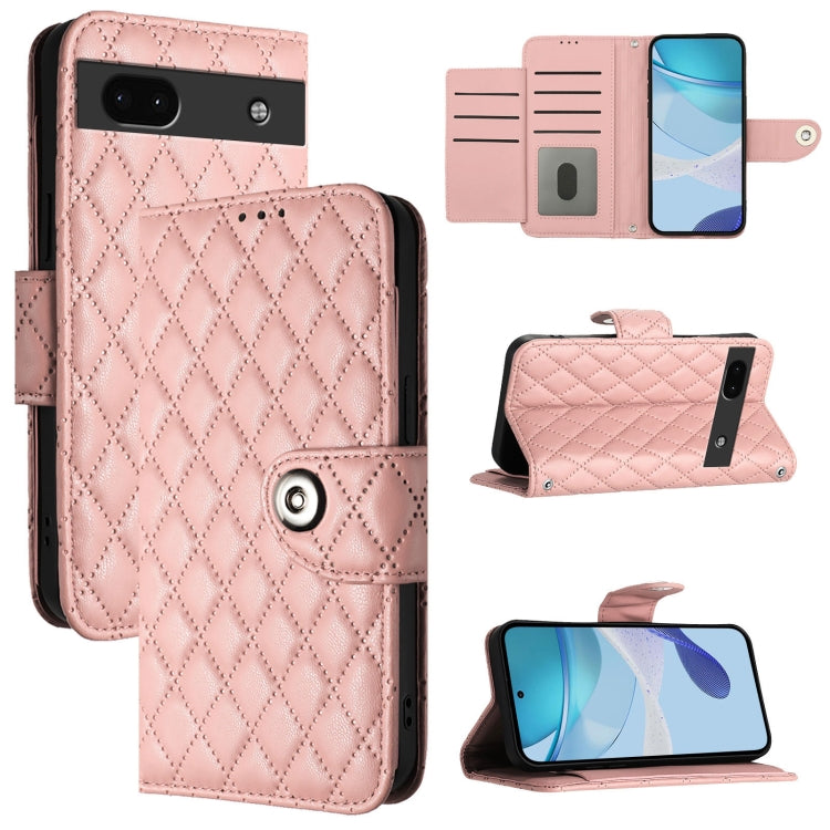 Rhombic Texture Flip Leather Phone Case with Lanyard, For Google Pixel 11 Pro XL, For Google Pixel 11 Pro / 11, For Google Pixel 10 Pro XL 5G Global, For Google Pixel 10 5G Global, For Google Pixel 9a, For Google Pixel 9 Pro XL                         ...