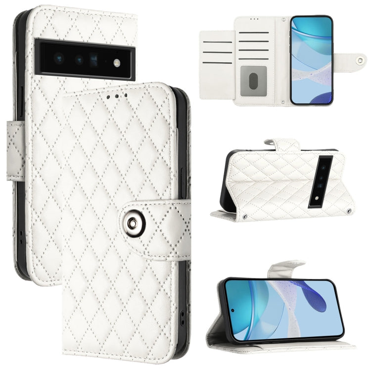 Rhombic Texture Flip Leather Phone Case with Lanyard, For Google Pixel 11 Pro XL, For Google Pixel 11 Pro / 11, For Google Pixel 10 Pro XL 5G Global, For Google Pixel 10 5G Global, For Google Pixel 9a, For Google Pixel 9 Pro XL                         ...