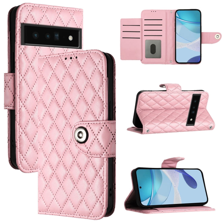 Rhombic Texture Flip Leather Phone Case with Lanyard, For Google Pixel 11 Pro XL, For Google Pixel 11 Pro / 11, For Google Pixel 10 Pro XL 5G Global, For Google Pixel 10 5G Global, For Google Pixel 9a, For Google Pixel 9 Pro XL                         ...