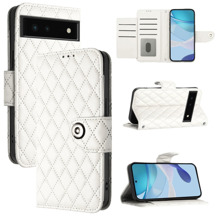 Rhombic Texture Flip Leather Phone Case with Lanyard, For Google Pixel 11 Pro XL, For Google Pixel 11 Pro / 11, For Google Pixel 10 Pro XL 5G Global, For Google Pixel 10 5G Global, For Google Pixel 9a, For Google Pixel 9 Pro XL                         ...
