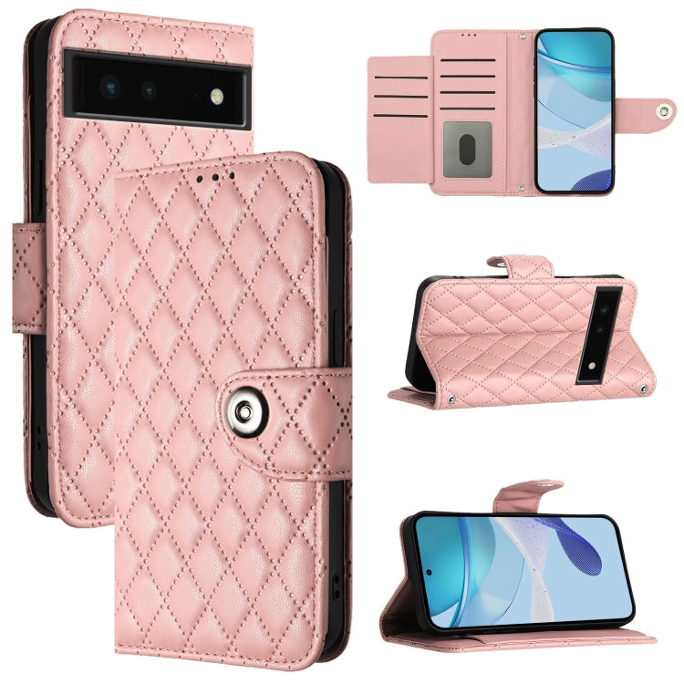 Rhombic Texture Flip Leather Phone Case with Lanyard, For Google Pixel 11 Pro XL, For Google Pixel 11 Pro / 11, For Google Pixel 10 Pro XL 5G Global, For Google Pixel 10 5G Global, For Google Pixel 9a, For Google Pixel 9 Pro XL                         ...