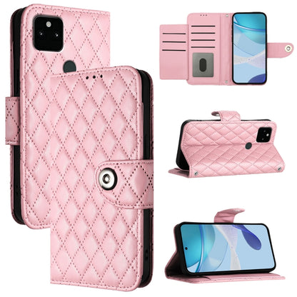 Rhombic Texture Flip Leather Phone Case with Lanyard, For Google Pixel 5a, For Google Pixel 5 XL / Pixel 4a 5G, For Google Pixel 5