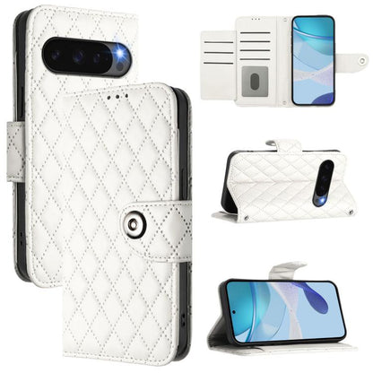 Rhombic Texture Flip Leather Phone Case with Lanyard, For Google Pixel 11 Pro XL, For Google Pixel 11 Pro / 11, For Google Pixel 10 Pro XL 5G Global, For Google Pixel 10 5G Global, For Google Pixel 9a, For Google Pixel 9 Pro XL                         ...