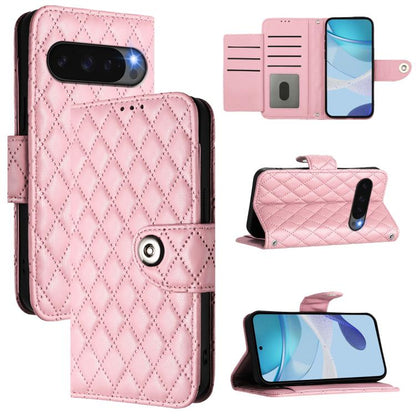 Rhombic Texture Flip Leather Phone Case with Lanyard, For Google Pixel 11 Pro XL, For Google Pixel 11 Pro / 11, For Google Pixel 10 Pro XL 5G Global, For Google Pixel 10 5G Global, For Google Pixel 9a, For Google Pixel 9 Pro XL                         ...