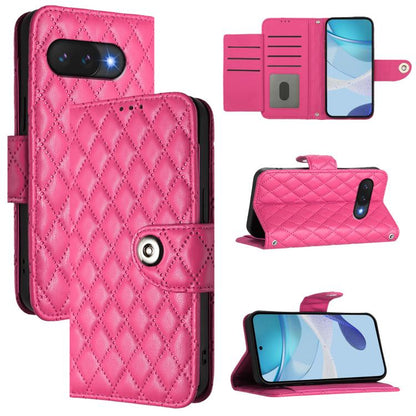 Rhombic Texture Flip Leather Phone Case with Lanyard, For Google Pixel 11 Pro XL, For Google Pixel 11 Pro / 11, For Google Pixel 10 Pro XL 5G Global, For Google Pixel 10 5G Global, For Google Pixel 9a, For Google Pixel 9 Pro XL                         ...