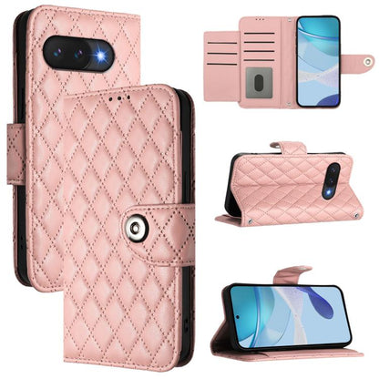Rhombic Texture Flip Leather Phone Case with Lanyard, For Google Pixel 11 Pro XL, For Google Pixel 11 Pro / 11, For Google Pixel 10 Pro XL 5G Global, For Google Pixel 10 5G Global, For Google Pixel 9a, For Google Pixel 9 Pro XL                         ...