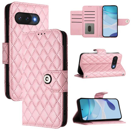 Rhombic Texture Flip Leather Phone Case with Lanyard, For Google Pixel 11 Pro XL, For Google Pixel 11 Pro / 11, For Google Pixel 10 Pro XL 5G Global, For Google Pixel 10 5G Global, For Google Pixel 9a, For Google Pixel 9 Pro XL                         ...