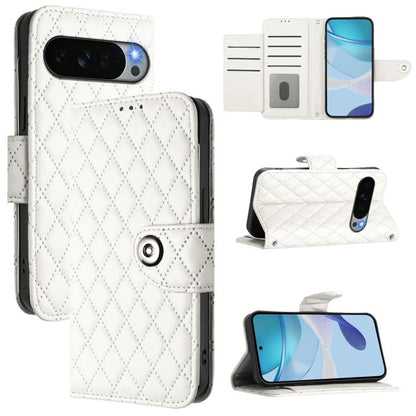 Rhombic Texture Flip Leather Phone Case with Lanyard, For Google Pixel 11 Pro XL, For Google Pixel 11 Pro / 11, For Google Pixel 10 Pro XL 5G Global, For Google Pixel 10 5G Global, For Google Pixel 9a, For Google Pixel 9 Pro XL                         ...
