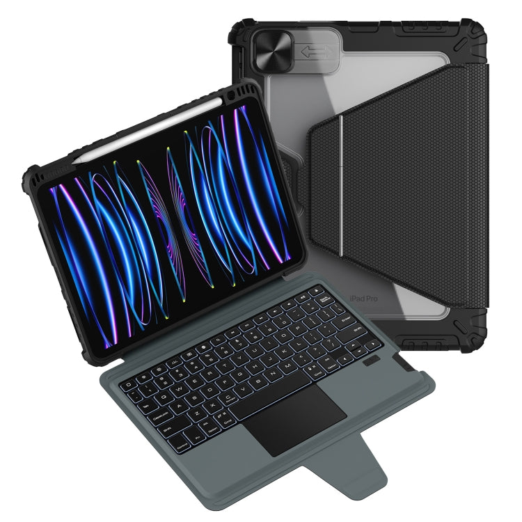 Nillkin Backlit Version Bumper Link Keyboard Case, For iPad Pro 13 2024, For iPad Pro 11 2024, For iPad Pro 12.9 2020/2021/2022, For iPad Air 2020/2022 / Pro 11 2022
