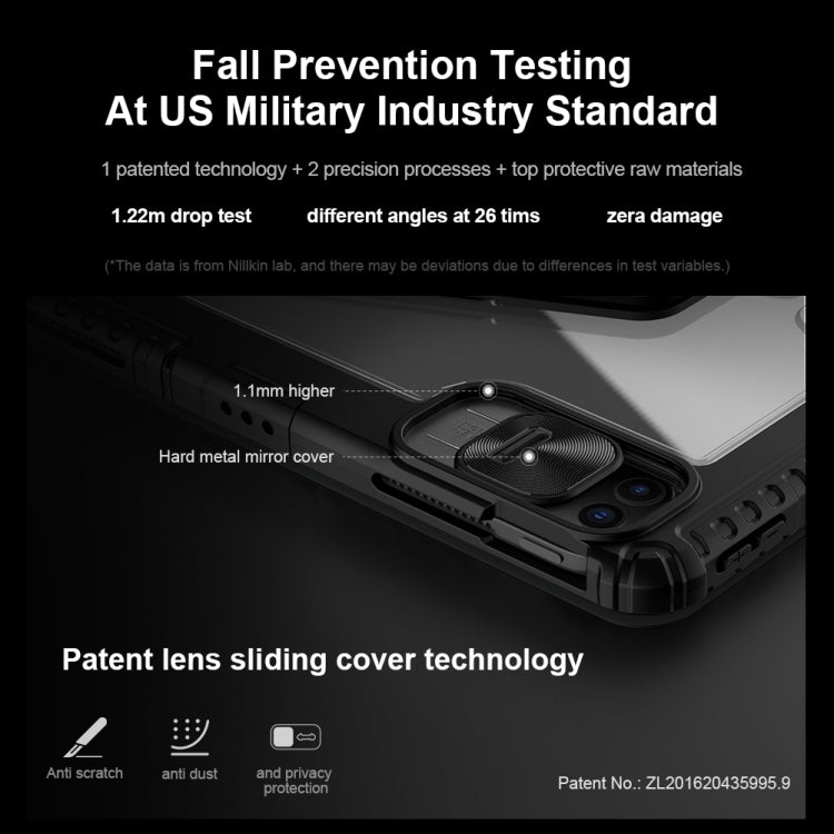 Nillkin Backlit Version Bumper Link Keyboard Case, For iPad Pro 13 2024, For iPad Pro 11 2024, For iPad Pro 12.9 2020/2021/2022, For iPad Air 2020/2022 / Pro 11 2022