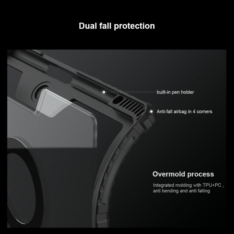 Nillkin Backlit Version Bumper Link Keyboard Case, For iPad Pro 13 2024, For iPad Pro 11 2024, For iPad Pro 12.9 2020/2021/2022, For iPad Air 2020/2022 / Pro 11 2022