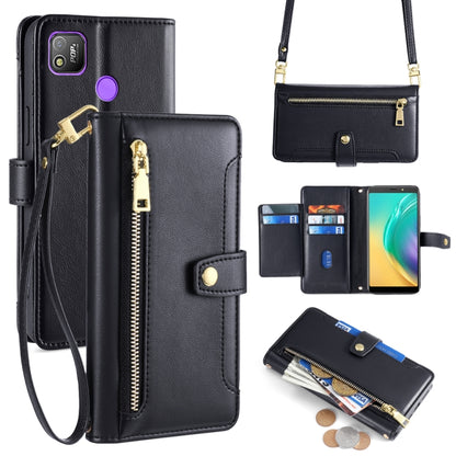 Sheep Texture Cross-body Zipper Wallet Leather Phone Case, For Tecno Pova Curve 2 5G, For Tecno Camon 50 Pro 4G, For Tecno Camon 50 4G, For Tecno Pova Slim 5G / Spark Slim 4G, For Tecno Pova 7 Pro, For Tecno Pova 7 5G, For Tecno Pop 10 4G              ...