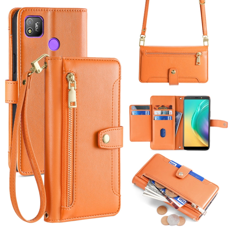 Sheep Texture Cross-body Zipper Wallet Leather Phone Case, For Tecno Pova Curve 2 5G, For Tecno Camon 50 Pro 4G, For Tecno Camon 50 4G, For Tecno Pova Slim 5G / Spark Slim 4G, For Tecno Pova 7 Pro, For Tecno Pova 7 5G, For Tecno Pop 10 4G              ...