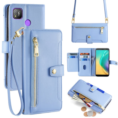 Sheep Texture Cross-body Zipper Wallet Leather Phone Case, For Tecno Pova Curve 2 5G, For Tecno Camon 50 Pro 4G, For Tecno Camon 50 4G, For Tecno Pova Slim 5G / Spark Slim 4G, For Tecno Pova 7 Pro, For Tecno Pova 7 5G, For Tecno Pop 10 4G              ...