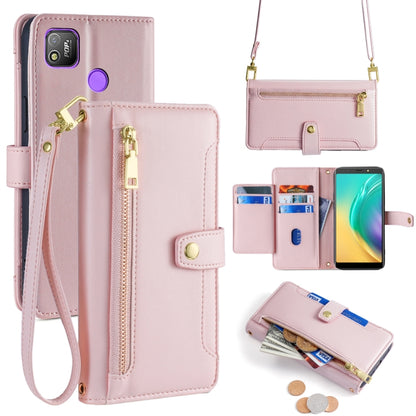 Sheep Texture Cross-body Zipper Wallet Leather Phone Case, For Tecno Pova Curve 2 5G, For Tecno Camon 50 Pro 4G, For Tecno Camon 50 4G, For Tecno Pova Slim 5G / Spark Slim 4G, For Tecno Pova 7 Pro, For Tecno Pova 7 5G, For Tecno Pop 10 4G              ...