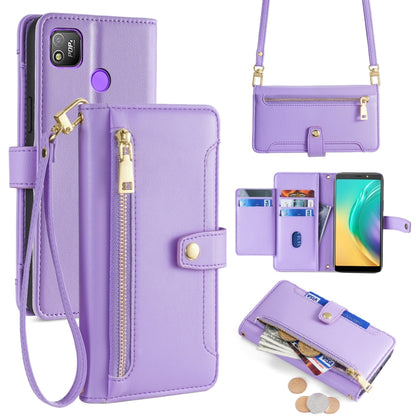 Sheep Texture Cross-body Zipper Wallet Leather Phone Case, For Tecno Pova Curve 2 5G, For Tecno Camon 50 Pro 4G, For Tecno Camon 50 4G, For Tecno Pova Slim 5G / Spark Slim 4G, For Tecno Pova 7 Pro, For Tecno Pova 7 5G, For Tecno Pop 10 4G              ...