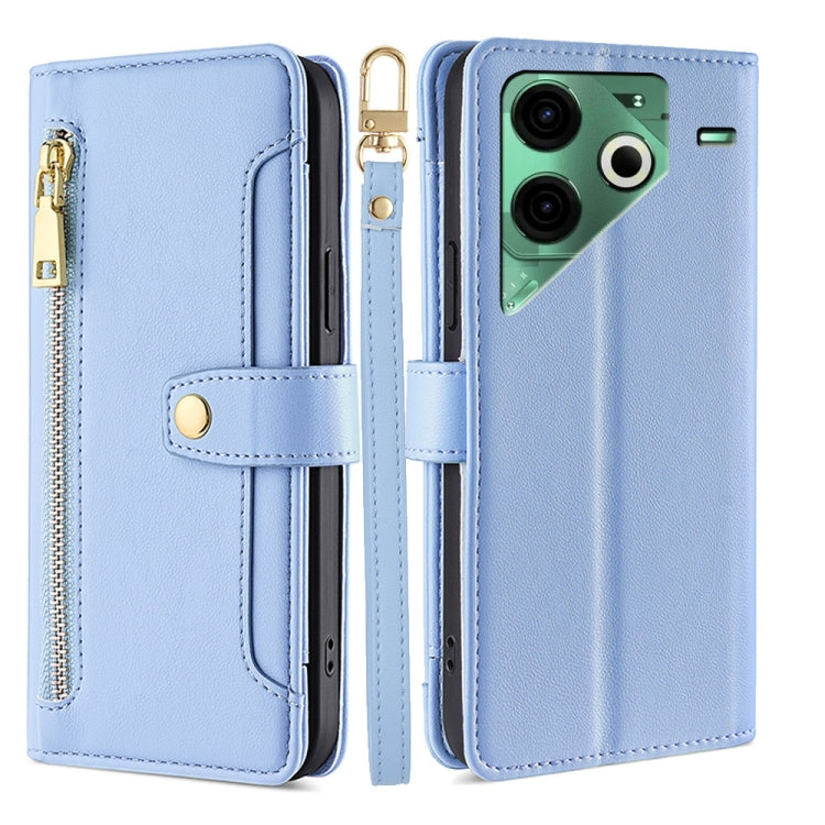 Sheep Texture Cross-body Zipper Wallet Leather Phone Case, For Tecno Pova Curve 2 5G, For Tecno Camon 50 Pro 4G, For Tecno Camon 50 4G, For Tecno Pova Slim 5G / Spark Slim 4G, For Tecno Pova 7 Pro, For Tecno Pova 7 5G, For Tecno Pop 10 4G              ...