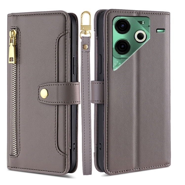 Sheep Texture Cross-body Zipper Wallet Leather Phone Case, For Tecno Pova Curve 2 5G, For Tecno Camon 50 Pro 4G, For Tecno Camon 50 4G, For Tecno Pova Slim 5G / Spark Slim 4G, For Tecno Pova 7 Pro, For Tecno Pova 7 5G, For Tecno Pop 10 4G              ...