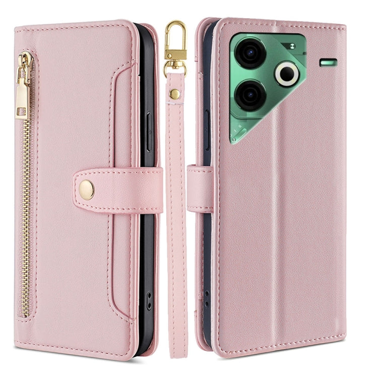 Sheep Texture Cross-body Zipper Wallet Leather Phone Case, For Tecno Pova Curve 2 5G, For Tecno Camon 50 Pro 4G, For Tecno Camon 50 4G, For Tecno Pova Slim 5G / Spark Slim 4G, For Tecno Pova 7 Pro, For Tecno Pova 7 5G, For Tecno Pop 10 4G              ...