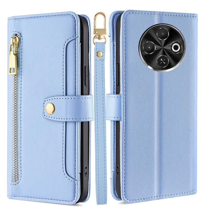 Sheep Texture Cross-body Zipper Wallet Leather Phone Case, For Tecno Pova Curve 2 5G, For Tecno Camon 50 Pro 4G, For Tecno Camon 50 4G, For Tecno Pova Slim 5G / Spark Slim 4G, For Tecno Pova 7 Pro, For Tecno Pova 7 5G, For Tecno Pop 10 4G              ...