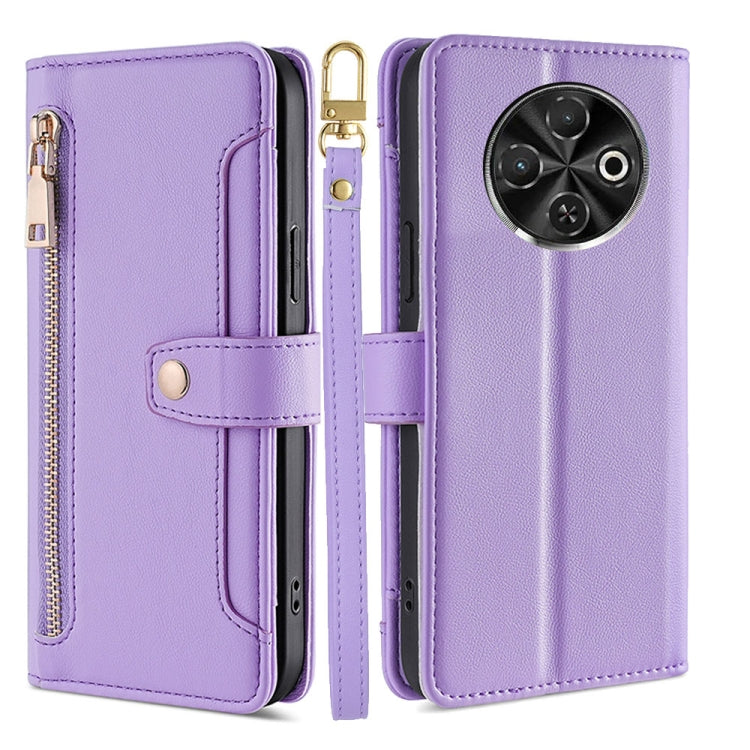 Sheep Texture Cross-body Zipper Wallet Leather Phone Case, For Tecno Pova Curve 2 5G, For Tecno Camon 50 Pro 4G, For Tecno Camon 50 4G, For Tecno Pova Slim 5G / Spark Slim 4G, For Tecno Pova 7 Pro, For Tecno Pova 7 5G, For Tecno Pop 10 4G              ...