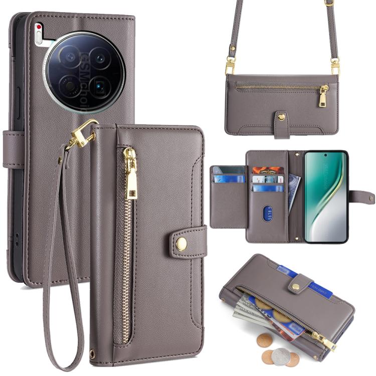 Sheep Texture Cross-body Zipper Wallet Leather Phone Case, For Tecno Pova Curve 2 5G, For Tecno Camon 50 Pro 4G, For Tecno Camon 50 4G, For Tecno Pova Slim 5G / Spark Slim 4G, For Tecno Pova 7 Pro, For Tecno Pova 7 5G, For Tecno Pop 10 4G              ...