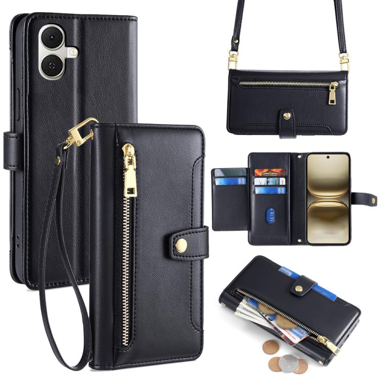 Sheep Texture Cross-body Zipper Wallet Leather Phone Case, For Tecno Pova Curve 2 5G, For Tecno Camon 50 Pro 4G, For Tecno Camon 50 4G, For Tecno Pova Slim 5G / Spark Slim 4G, For Tecno Pova 7 Pro, For Tecno Pova 7 5G, For Tecno Pop 10 4G              ...