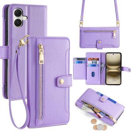 Sheep Texture Cross-body Zipper Wallet Leather Phone Case, For Tecno Pova Curve 2 5G, For Tecno Camon 50 Pro 4G, For Tecno Camon 50 4G, For Tecno Pova Slim 5G / Spark Slim 4G, For Tecno Pova 7 Pro, For Tecno Pova 7 5G, For Tecno Pop 10 4G              ...