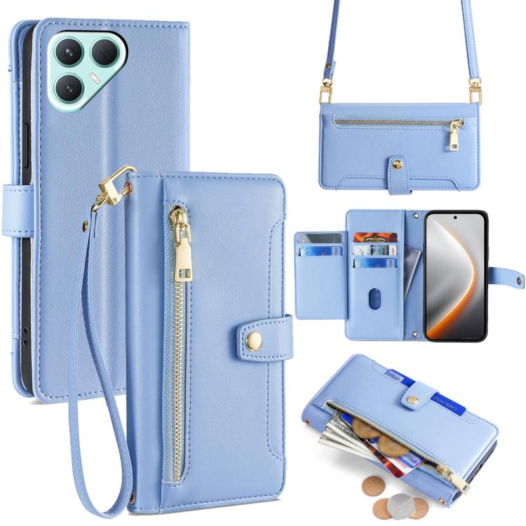 Sheep Texture Cross-body Zipper Wallet Leather Phone Case, For Tecno Pova Curve 2 5G, For Tecno Camon 50 Pro 4G, For Tecno Camon 50 4G, For Tecno Pova Slim 5G / Spark Slim 4G, For Tecno Pova 7 Pro, For Tecno Pova 7 5G, For Tecno Pop 10 4G              ...