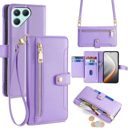 Sheep Texture Cross-body Zipper Wallet Leather Phone Case, For Tecno Pova Curve 2 5G, For Tecno Camon 50 Pro 4G, For Tecno Camon 50 4G, For Tecno Pova Slim 5G / Spark Slim 4G, For Tecno Pova 7 Pro, For Tecno Pova 7 5G, For Tecno Pop 10 4G              ...