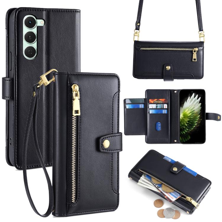 Sheep Texture Cross-body Zipper Wallet Leather Phone Case, For Tecno Pova Curve 2 5G, For Tecno Camon 50 Pro 4G, For Tecno Camon 50 4G, For Tecno Pova Slim 5G / Spark Slim 4G, For Tecno Pova 7 Pro, For Tecno Pova 7 5G, For Tecno Pop 10 4G              ...