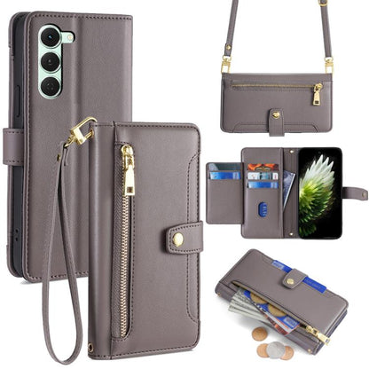 Sheep Texture Cross-body Zipper Wallet Leather Phone Case, For Tecno Pova Curve 2 5G, For Tecno Camon 50 Pro 4G, For Tecno Camon 50 4G, For Tecno Pova Slim 5G / Spark Slim 4G, For Tecno Pova 7 Pro, For Tecno Pova 7 5G, For Tecno Pop 10 4G              ...