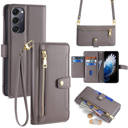Sheep Texture Cross-body Zipper Wallet Leather Phone Case, For Tecno Pova Curve 2 5G, For Tecno Camon 50 Pro 4G, For Tecno Camon 50 4G, For Tecno Pova Slim 5G / Spark Slim 4G, For Tecno Pova 7 Pro, For Tecno Pova 7 5G, For Tecno Pop 10 4G              ...