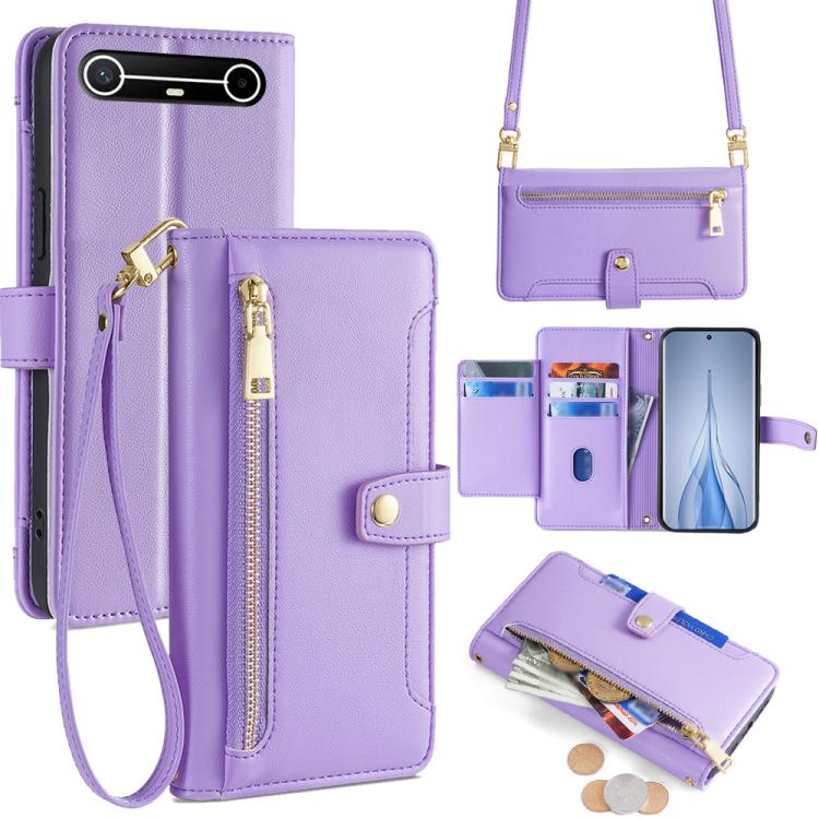 Sheep Texture Cross-body Zipper Wallet Leather Phone Case, For Tecno Pova Curve 2 5G, For Tecno Camon 50 Pro 4G, For Tecno Camon 50 4G, For Tecno Pova Slim 5G / Spark Slim 4G, For Tecno Pova 7 Pro, For Tecno Pova 7 5G, For Tecno Pop 10 4G              ...