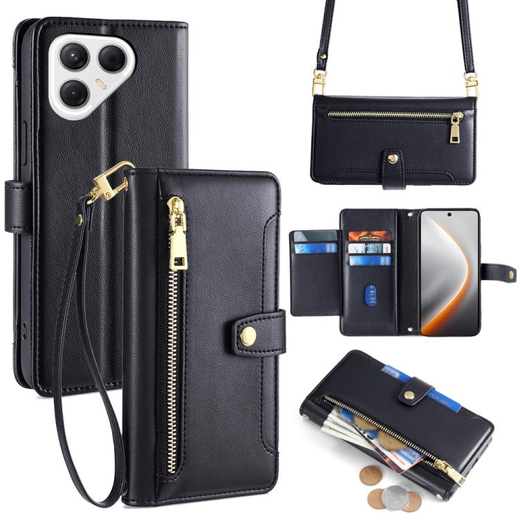 Sheep Texture Cross-body Zipper Wallet Leather Phone Case, For Tecno Pova Curve 2 5G, For Tecno Camon 50 Pro 4G, For Tecno Camon 50 4G, For Tecno Pova Slim 5G / Spark Slim 4G, For Tecno Pova 7 Pro, For Tecno Pova 7 5G, For Tecno Pop 10 4G              ...