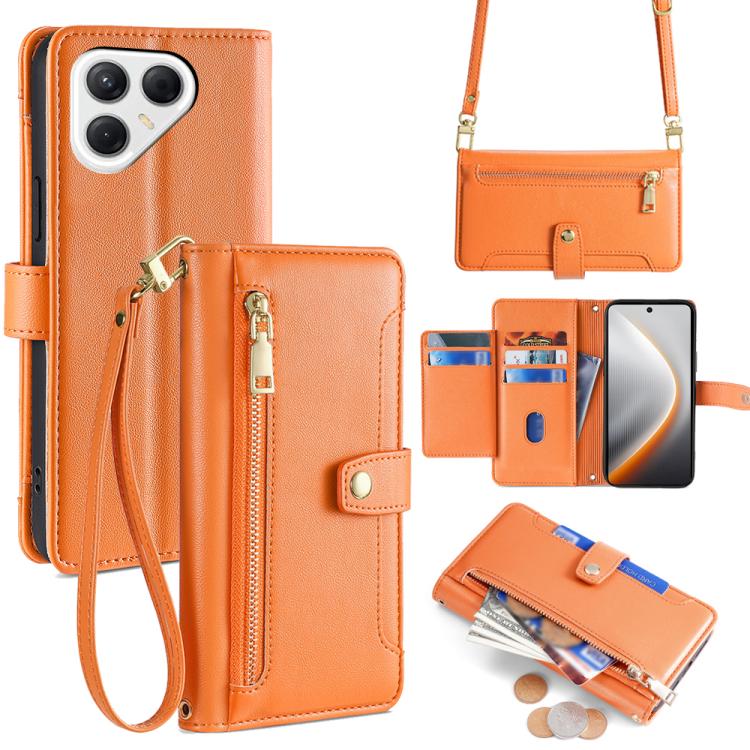 Sheep Texture Cross-body Zipper Wallet Leather Phone Case, For Tecno Pova Curve 2 5G, For Tecno Camon 50 Pro 4G, For Tecno Camon 50 4G, For Tecno Pova Slim 5G / Spark Slim 4G, For Tecno Pova 7 Pro, For Tecno Pova 7 5G, For Tecno Pop 10 4G              ...